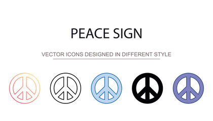 Peace�Sign icon design with white background stock illustration