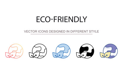 Eco-Friendly icon design with white background stock illustration