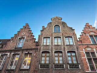 Street view of downtown in Bruges, Belgium