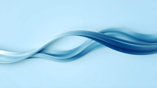 blue wave pattern on a simple white surface. Premium wave background.