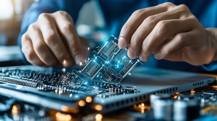 Innovative eco friendly energy engineering prototype built from repurposed technological components showcasing a smart grid solution for sustainable power systems of the future