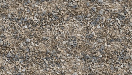 High-Resolution Image of Gravelly Soil Texture with Detailed Flat Appearance, Ideal for Backgrounds, Nature Projects, and Landscape Design Applications