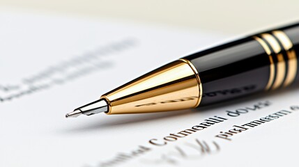Fototapeta premium Signing an Estate Contract with a Luxury Pen