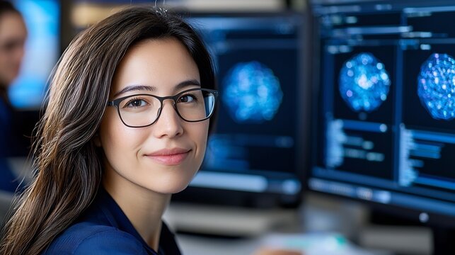 Photograph of a diverse team of data scientists collaborating to review results and detect potential biases