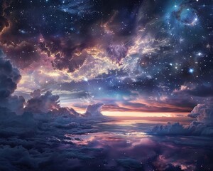 Fototapeta premium Mesmerizing photorealistic celestial sky