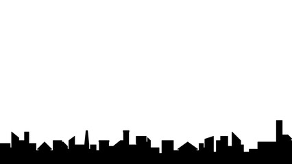 Naklejka premium city skyline in background