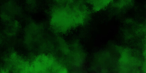 abstract cloud and vapor texture background. Black and Green smoke aquarelle smudge illustration smooth grungy smokey light green colors ink glow. green color powder explosion	
