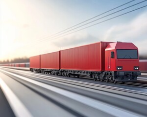 Fototapeta premium Design a logistics automation solution that optimizes delivery routes, schedules shipments, and tracks fleet status for efficient operations.