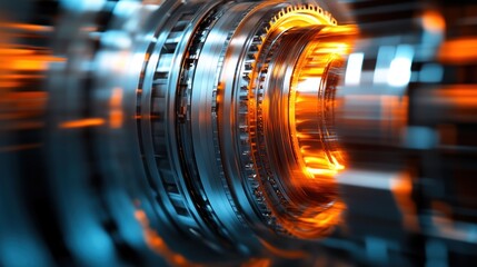 Fototapeta premium Complex Gearing System Internal Mechanics Close Up