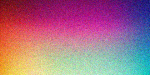 Colorful Gradient Background with Noise Texture Effects. glowing Vibrant grainy gradient background, colorful noise texture, retro banner poster cover backdrop header design.	