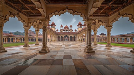 Fototapeta premium Mohatta Palace colonial architecture surrounded by gardens