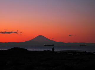 磯釣りの風景(千葉県館山)