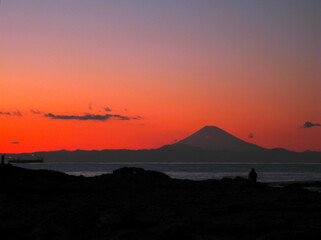 磯釣りの風景(千葉県館山)