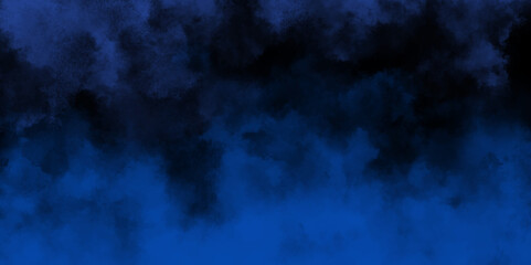 Abstract dark blue watercolor cloudiness, mist, or smog background. Dark navy blue sky with black background and blurred pattern. Vivid textured aquarelle painted art design background.	

