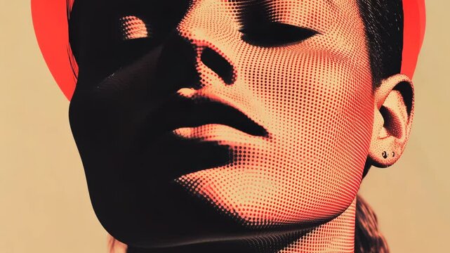 Y2K Halftone Effect Mockup 4K Video