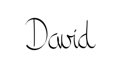 Black handwritten male name 