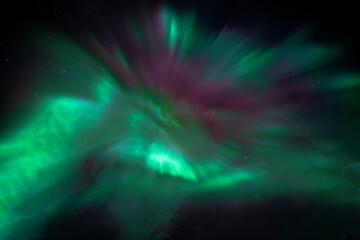 Northern lights in arctic Norway during polar night