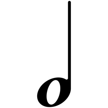 half note music or musical symbol