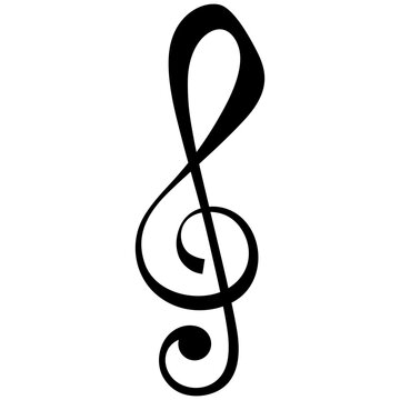 g clef or treble clef music note or musical symbol