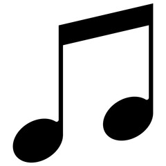 two beamed eighth note or double quaver music or musical symbol