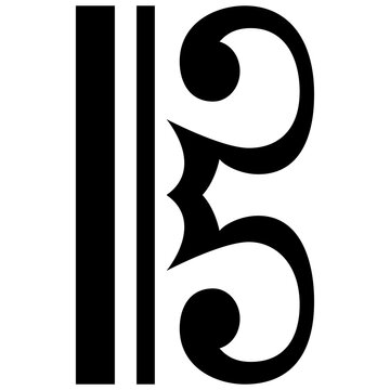 c clef or alto clef music or musical symbol
