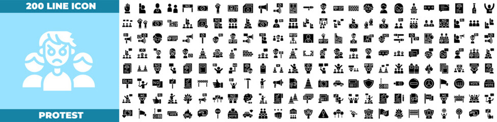 Protest Solid Icon Pack