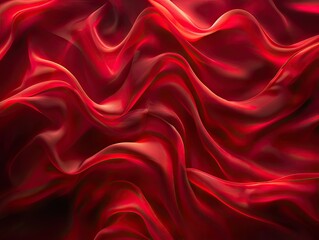 Obraz premium Red abstract waves in passionate allure