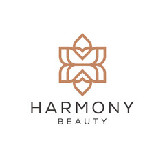 Initial letter H Beauty logo design inspiration