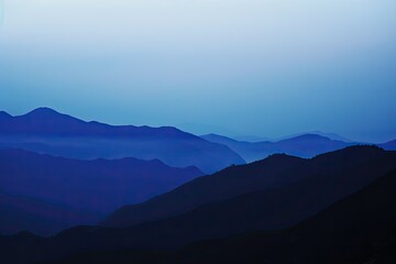 Obraz premium Mysterious navy blue twilight gradient