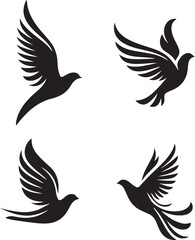 Bird minimalist and flat logo vector image