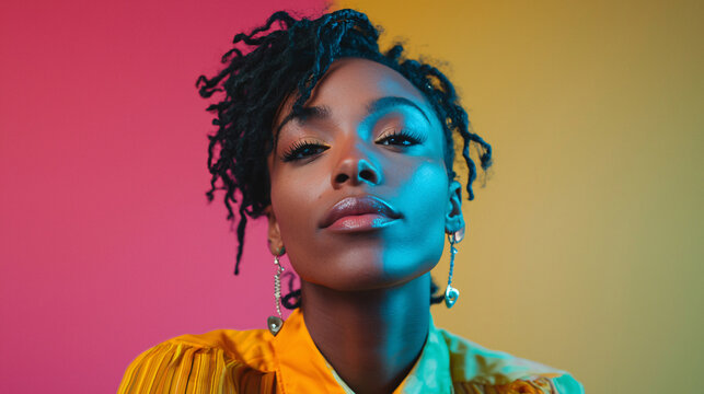 Stylish and authentic portrait of a trans adult, celebrating their gender identity and promoting diversity and inclusivity