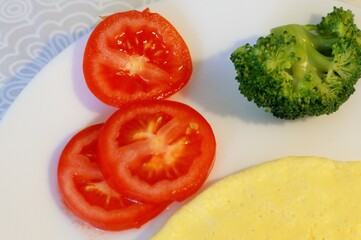 Healthy Eating Breakfast Omelette Tomato Broccoli