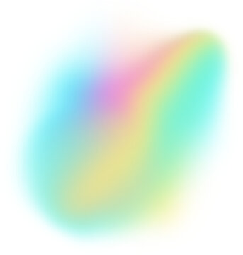 Grainy Gradient Transparent Shape, Sowt Glow Colorful Abstract Trendy Element