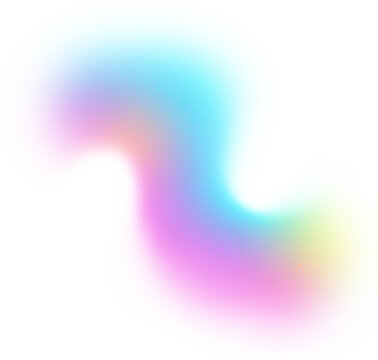 Grainy Gradient Transparent Shape, Sowt Glow Colorful Abstract Trendy Element