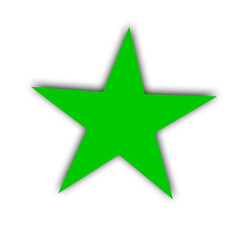 Obraz premium green star isolated on white