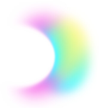 Grainy Gradient Transparent Shape, Sowt Glow Colorful Abstract Trendy Element
