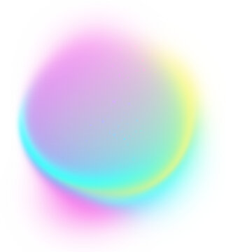 Grainy Gradient Transparent Shape, Sowt Glow Colorful Abstract Trendy Element