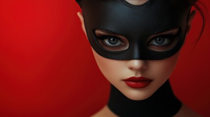 Mysterious Beauty: Dramatic Portrait of a Woman in a Mask