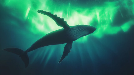 Fototapeta premium A shark swmming in a deep sea water.