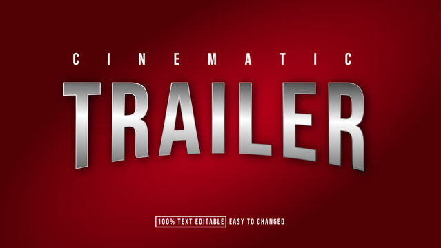 Cinematic film teaser trailer effect red background, editable text effect.