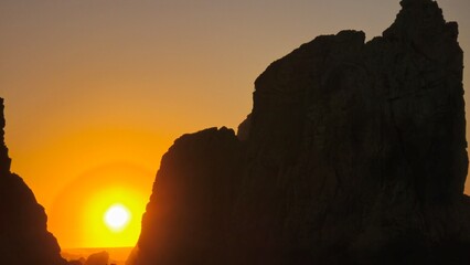 sunset in the mountains
