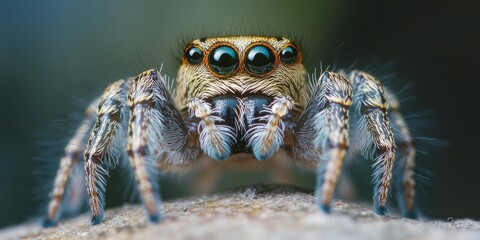 Closeup macro shot of a jumping spider web, showcasing the intricate details of the jumping spider web structure. Experience the beauty of nature through this stunning jumping spider web image.