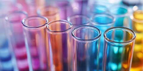 Close up view of chemical laboratory glass tubes, showcasing the intricate details and designs of chemical laboratory glass tubes used in various scientific experiments and analysis.