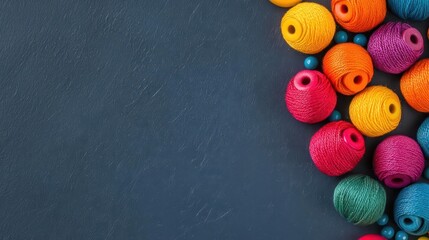 Threading colorful beads for tribal jewelry, handmade, heritage crafts