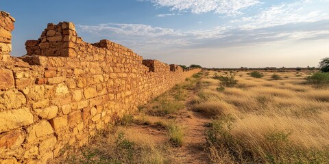 Ancient boundary walls showcase historical architecture and cultural significance in the region, highlighting the importance of ancient boundary walls in understanding past civilizations.
