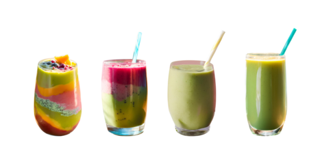 Kiwi and Lime Cocktail in a Glass with Fresh Fruit