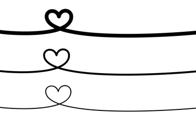 Heart shape. Continuous linear art doodle drawing vector illustration. Love one line symbol.