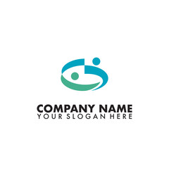 People care Logo. Love Human Abstract logo