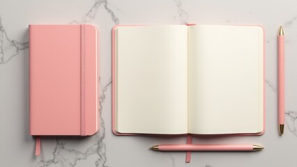 The custom moleskine notebooks mockup showcases a pastel notebook, perfect for personal or branding designs.