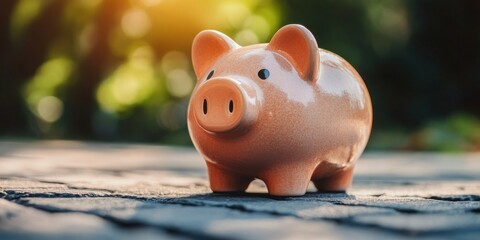 Piggy bank symbolizing capital injection as a crisis metaphor, illustrating the concept of government solutions through financial support and investment in recovery and stability.